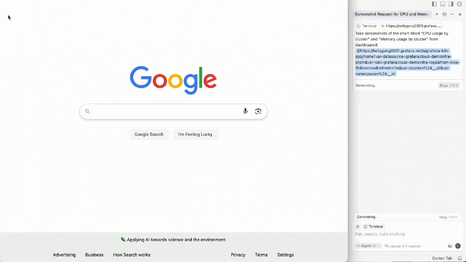 Visualized browser actions interface